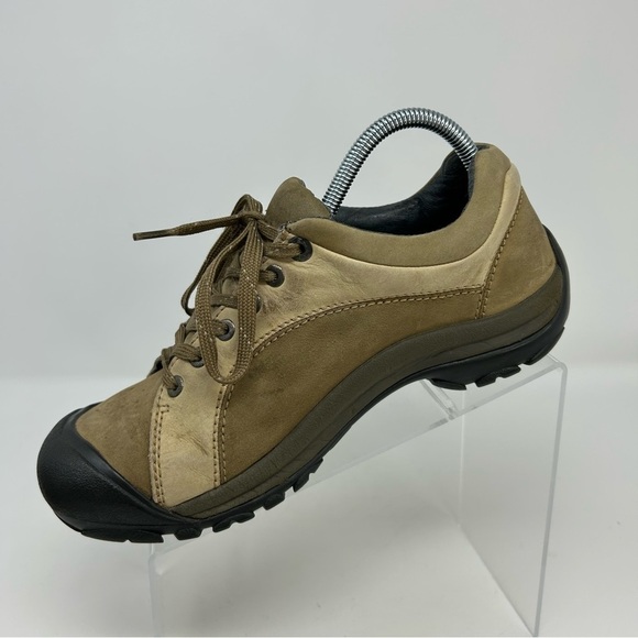 Keen Brown Leather Casual Lace Up Walking Hiking Sneakers Size 9.5 (EU Size 40) - Picture 4 of 16